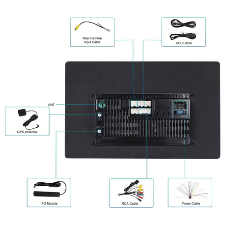 13.1 Inch Android Car Navigator - 4 + 64G - Universal Map - Carplay - Reverse Camera