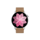 Smart Leather Watch With Colour Screen - Black