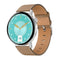 Smart Leather Watch With Colour Screen - Black