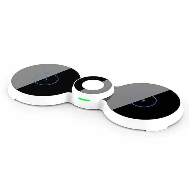 15W 3 In 1 Magnetic Wireless Charger For Phones Watch & Airpods - Black