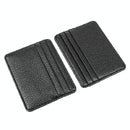 Lychee Pattern Mini Card Holder Multi Card Slots Ultra Thin Coin Purse - Blue
