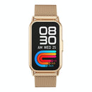 1.47 Inch Steel Strap Ip67 Waterproof Smart Watch Support Heart Rate / Blood Pressure Gold