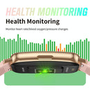 1.47 Inch Steel Strap Ip67 Waterproof Smart Watch Support Heart Rate / Blood Pressure Gold