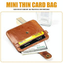 Brown Crazy Horse Leather Card Holder Wallet