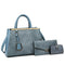 Patchwork Stone Pattern Handbag - Shoulder / Crossbody - Black