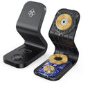 3 In 1 Magnetic Wireless Charger For Mobile Devices Black