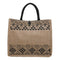 Simple Linen Tote Bag With Large Capacity - Style Print - Triangle