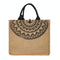 Simple Linen Tote Bag With Large Capacity - Style Print - Triangle