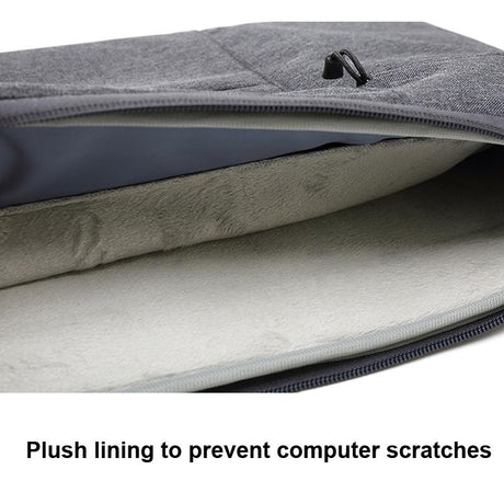 11.6 Inch Business Laptop Liner Bag - Polyester Zipper Closure - Black