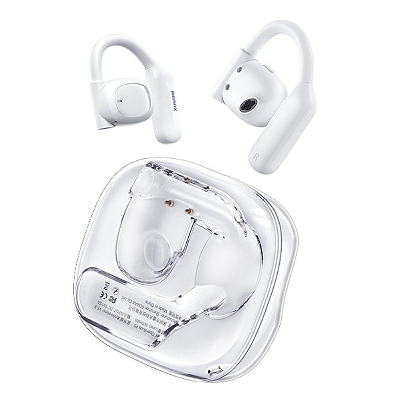 Crystal Air Conduction Bluetooth Earphones - Openbuds Ows - White