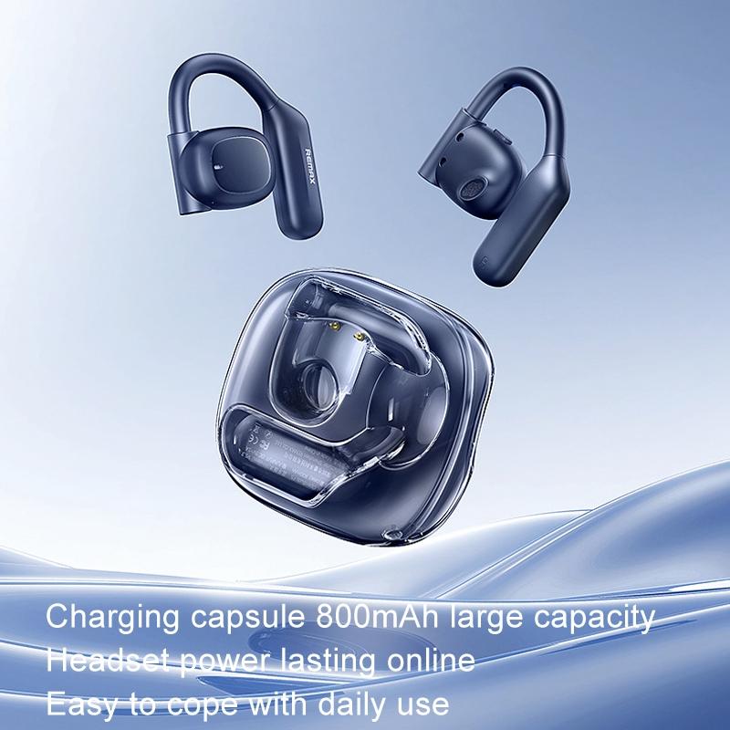 Crystal Air Conduction Bluetooth Earphones - Openbuds Ows - White