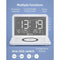 Foldable Desk Calendar Clock With Wireless Charger & Alarm - Black