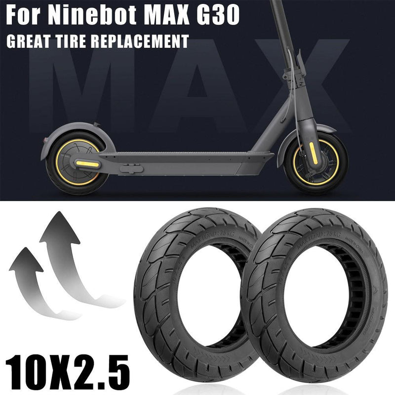 10-inch Electric Scooter with Explosion-proof Tires for Ninebot Max G30 - Black