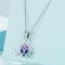925 Sterling Silver Lotus Pendant Tourmaline Bracelet Beads