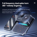 5 In 1 Magnetic Wireless Charger Stand With Clock & Speaker - Black