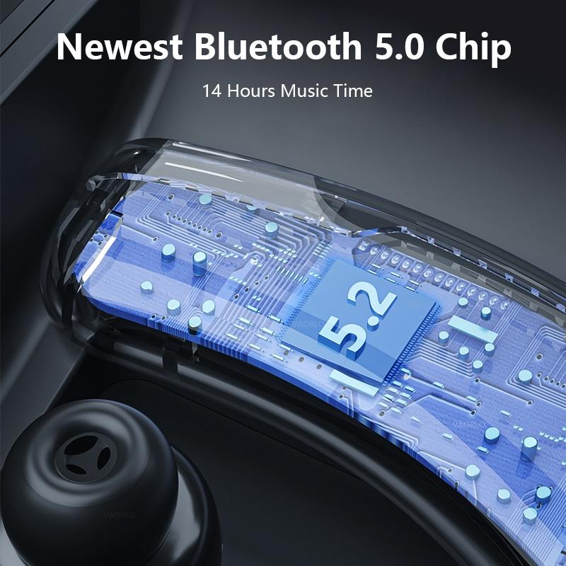 V9s Wireless Earphones with Noise Cancellation and Led Display - Black Single Ear