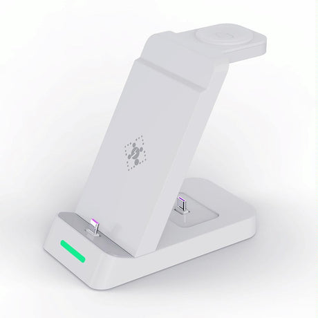 18W 3 In 1 Vertical Charging Stand For Samsung Watch And Galaxy Buds - White