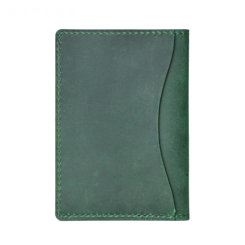 Minimalist Cowhide Card Holder Compact Wallet For Bank & Membership Cards - Brown