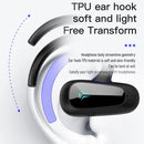 Digital Display Bluetooth Earphones - Bone Conduction Stereo - Black