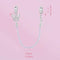 925 Sterling Silver Platinum Plated Butterfly Safety Chain Bracelet