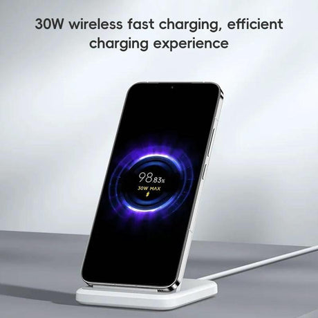 30W Vertical Wireless Charger White