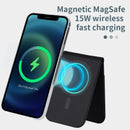 3 In 1 Magnetic Wireless Charger With Card Holder And Phone Bracket - Black