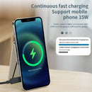 3 In 1 Magnetic Wireless Charger With Card Holder And Phone Bracket - Black