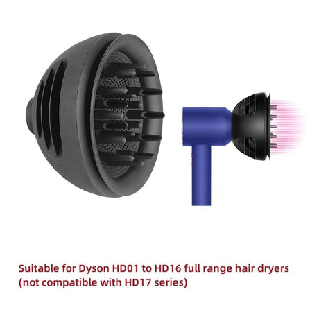 2 In 1 Diffuser For Dyson Hd01 Hd16 Hair Dryers Wave+Curl Attachment Gray