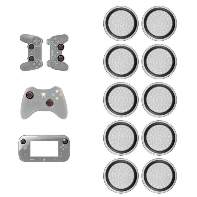 10-piece Luminous Gamepad Button Caps for Ps5 / Ps4 / Ps3 / Xbox one / 360 / Pro / Series x / s - Transparent Blue Circle