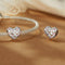 925 Sterling Silver Platinum Diamond Heart Diy Bead