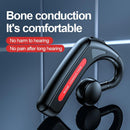 Wireless Bone Conduction Bluetooth Headset - Hanging Ear Design - Black