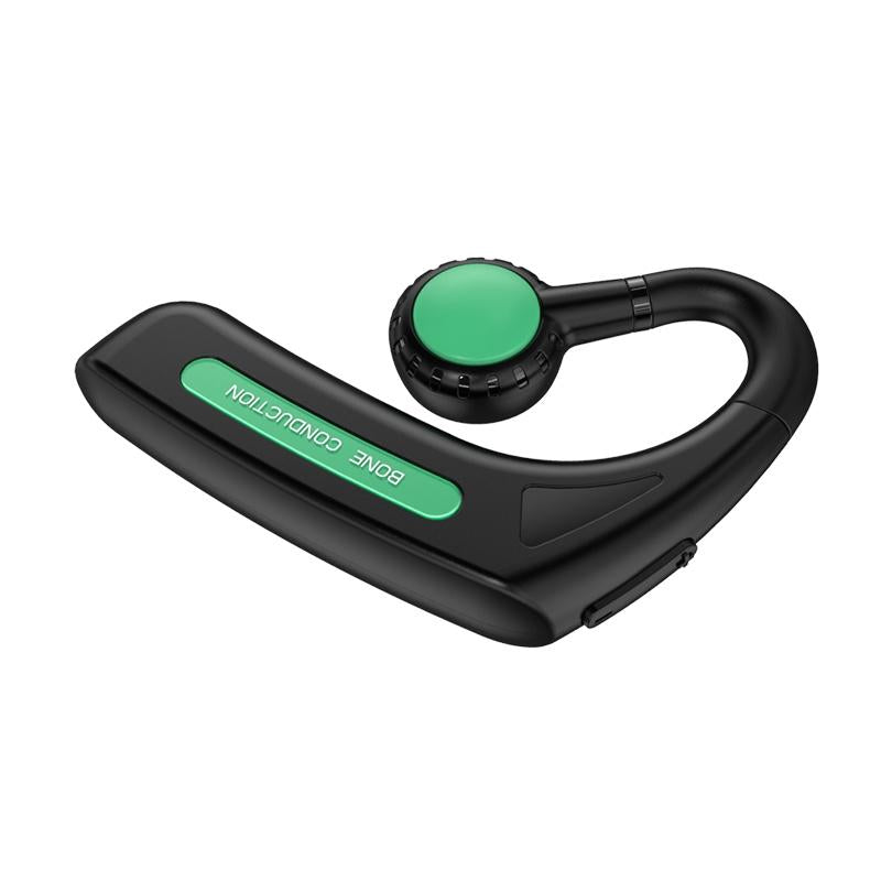 Wireless Bone Conduction Bluetooth Headset - Hanging Ear Design - Black