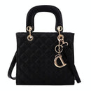 Leather Crossbody Bag With Rhombus Pattern For Women - Red