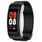 1.08 Inch Steel Band Earphone Detachable Life Waterproof Smart Watch Support Bluetooth Call - Black