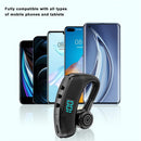 Wireless Bluetooth Headset with Digital Display and Charging Bin - Black