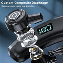 Wireless Bluetooth Headset with Digital Display and Charging Bin - Black