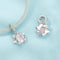 925 Sterling Silver Platinum Plated 3D Lotus Pendant