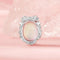 925 Sterling Silver Platinum Plated Starlight Bow Beads