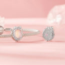925 Sterling Silver Platinum Plated Starlight Bow Beads