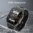 Ip68 Waterproof Bluetooth Smart Watch Health Monitor - Black