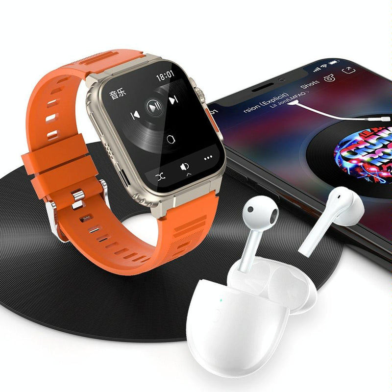 Ip68 Waterproof Bluetooth Smart Watch Health Monitor - Black