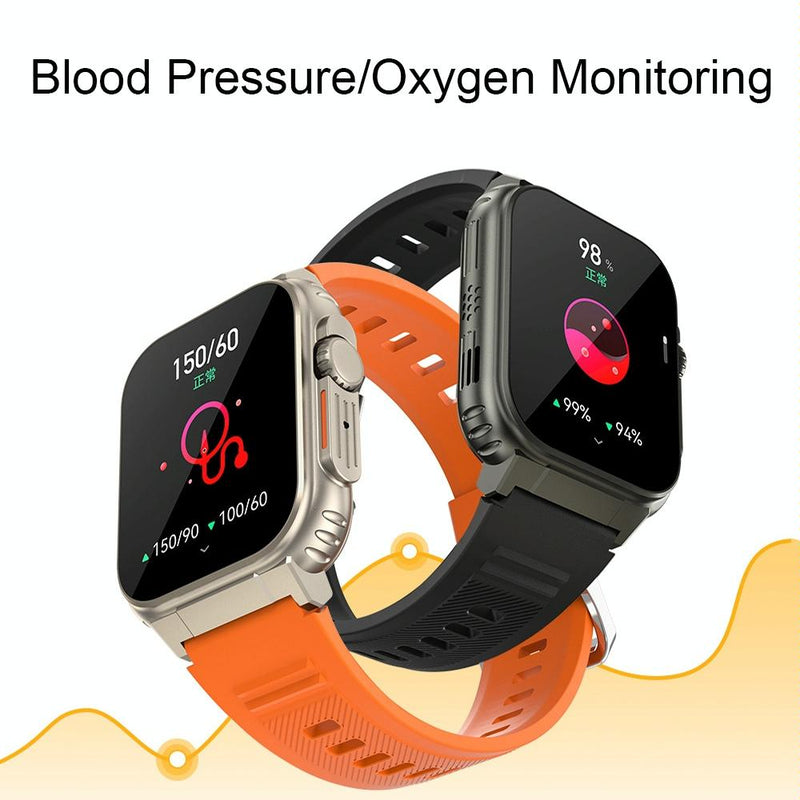 Ip68 Waterproof Bluetooth Smart Watch Health Monitor - Black
