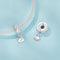 925 Sterling Silver Platinum Plated Bow Heart Bracelet With Beads