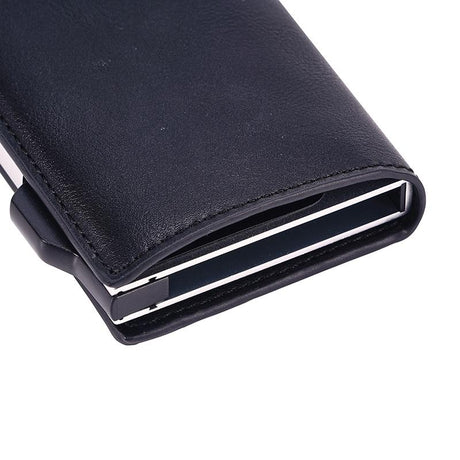 Crazy Horse Rfid Blocking Card Holder - Pu Leather