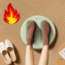 Adjustable 5V Usb Foot Massager Warmer 3 Temp & Vibration Levels - Beige Gray