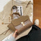 Versatile Vintage Wing Crossbody Bag With Frosted Finish And Chain - Khaki