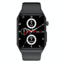 1.91 Inch Waterproof Ecg Smart Watch With Silicone Band Ip68 - Black
