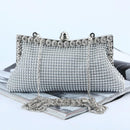 Rhinestone Evening Clutch For Ladies - Beaded Banquet Bag - Black