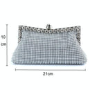 Rhinestone Evening Clutch For Ladies - Beaded Banquet Bag - Black