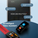 1.14 Inch Silicone Band Earphone Detachable Life Waterproof Smart Watch Support Bluetooth Call - Black